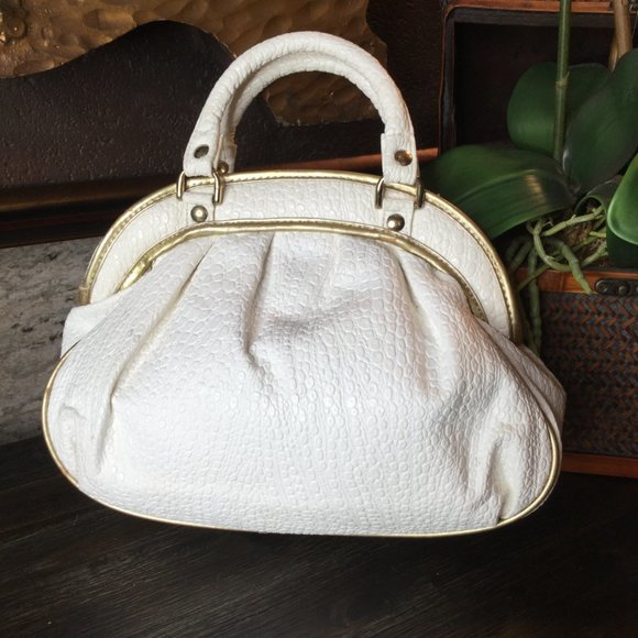 Vintage NAS 80's geometric patchwork leather Handbags - Picture 2 of 6